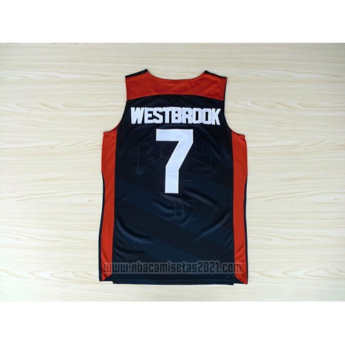 Camiseta USA 2012 Russell Westbrook #7 Negro